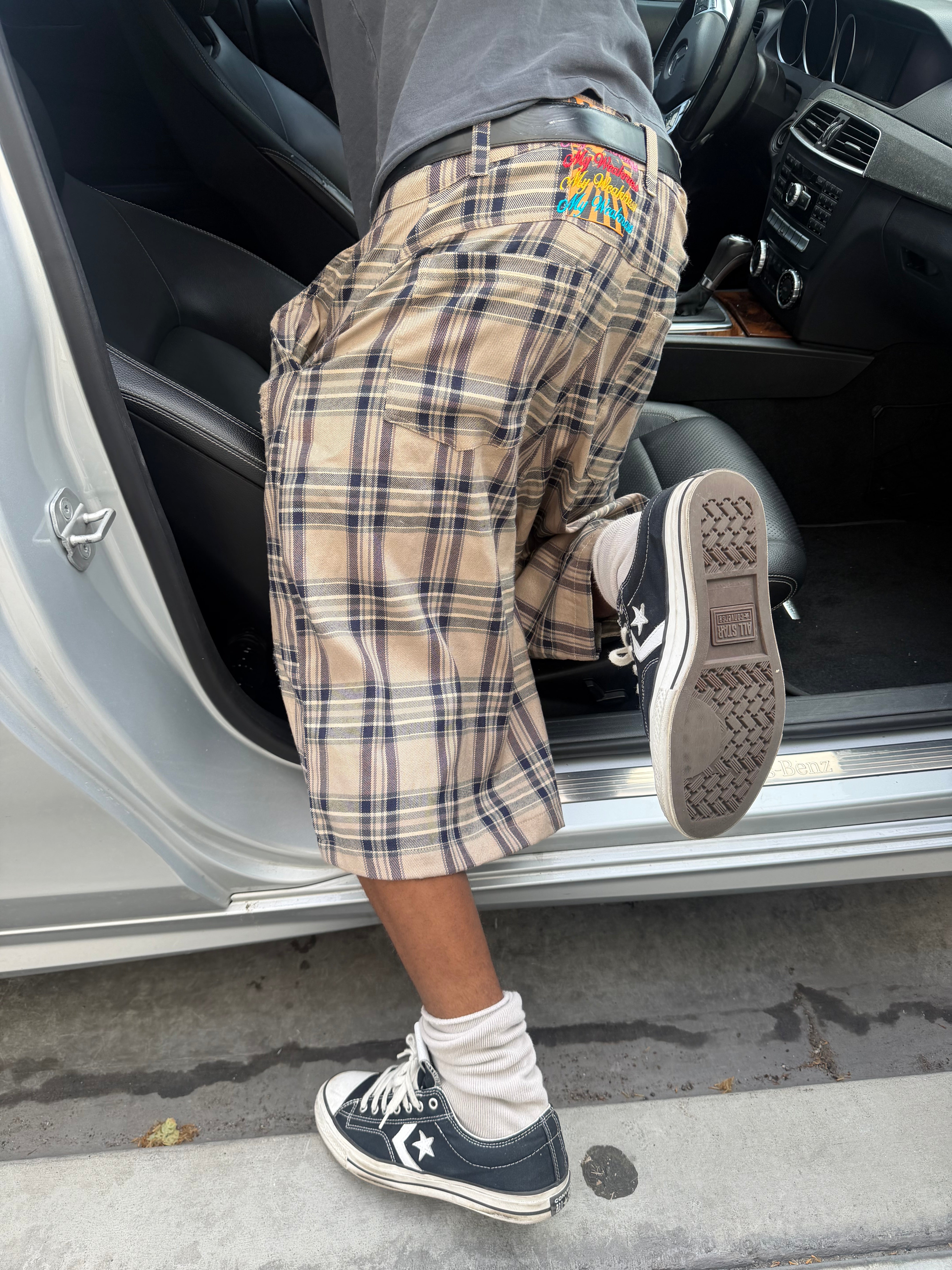 Baggy Plaid Shorts