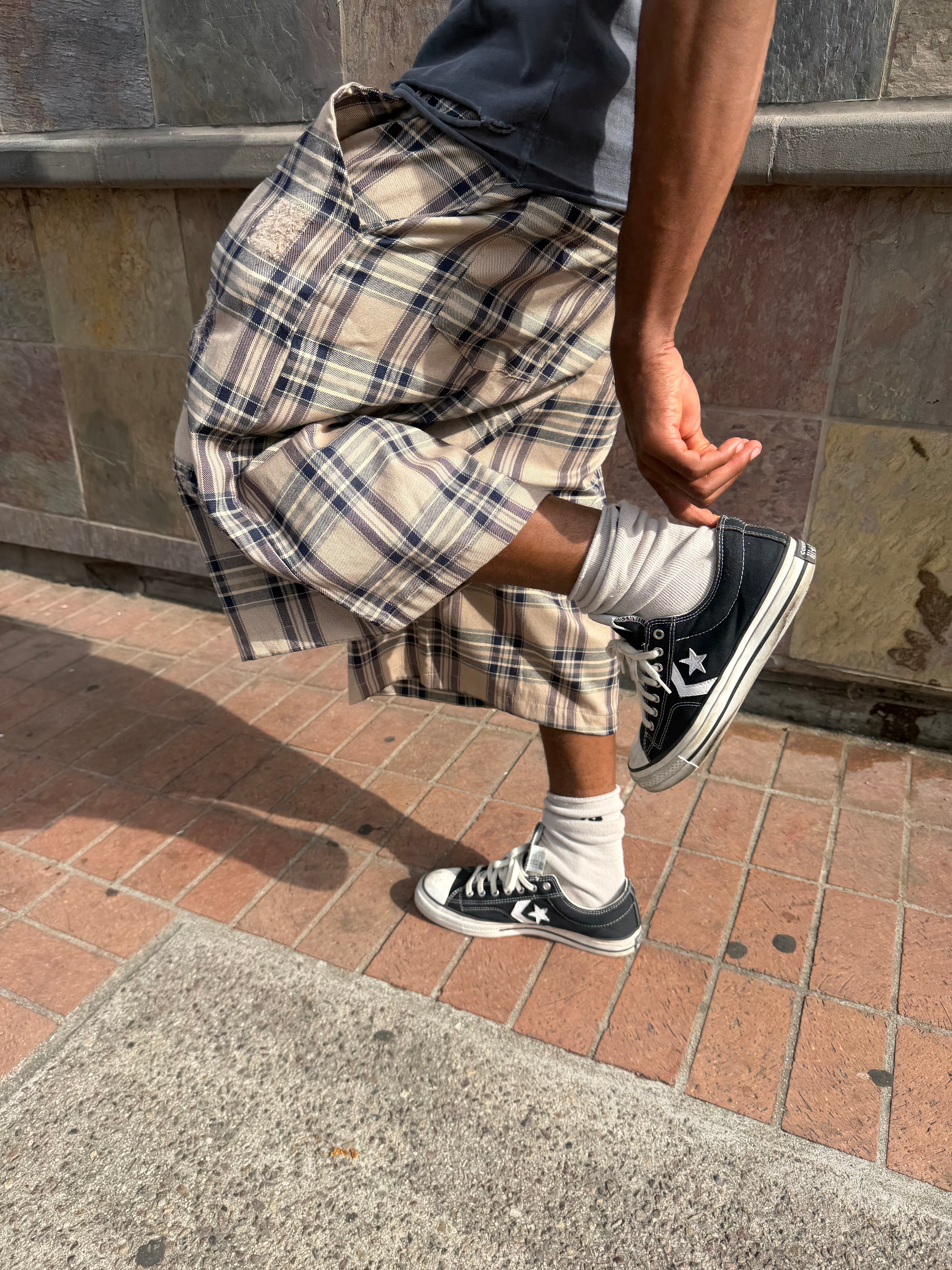 Baggy Plaid Shorts